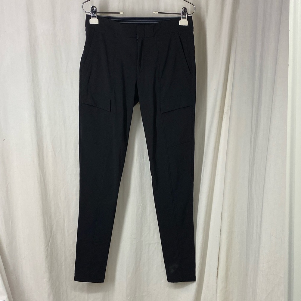 Athleta 4T 4 Tall Wander Utility Pants Black Pockets Travel Hike Work T Long